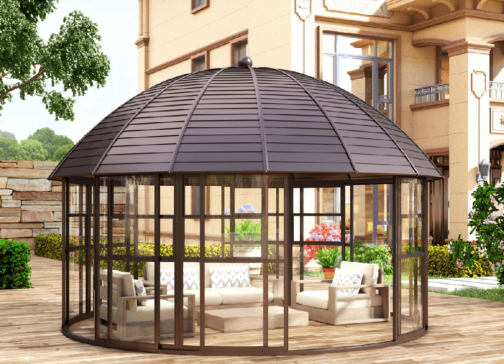 圓形鍍鋅板休（xiū）閑涼（liáng）亭